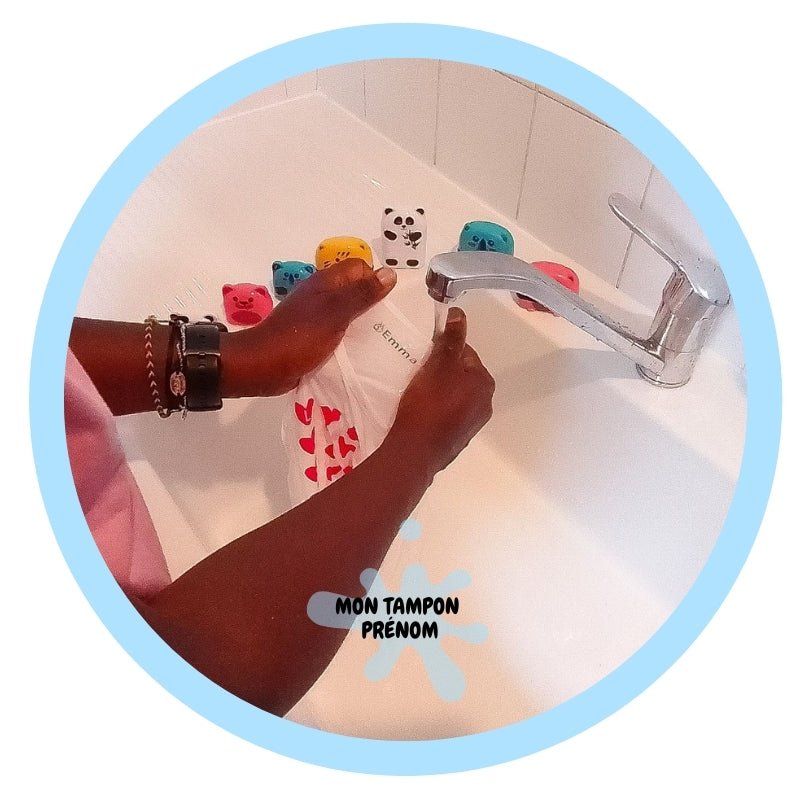 Tampon Encreur Personnalisé Cochon Mignon Rose - Solution Anti - Perte pour Enfants - Mon Tampon Prénom