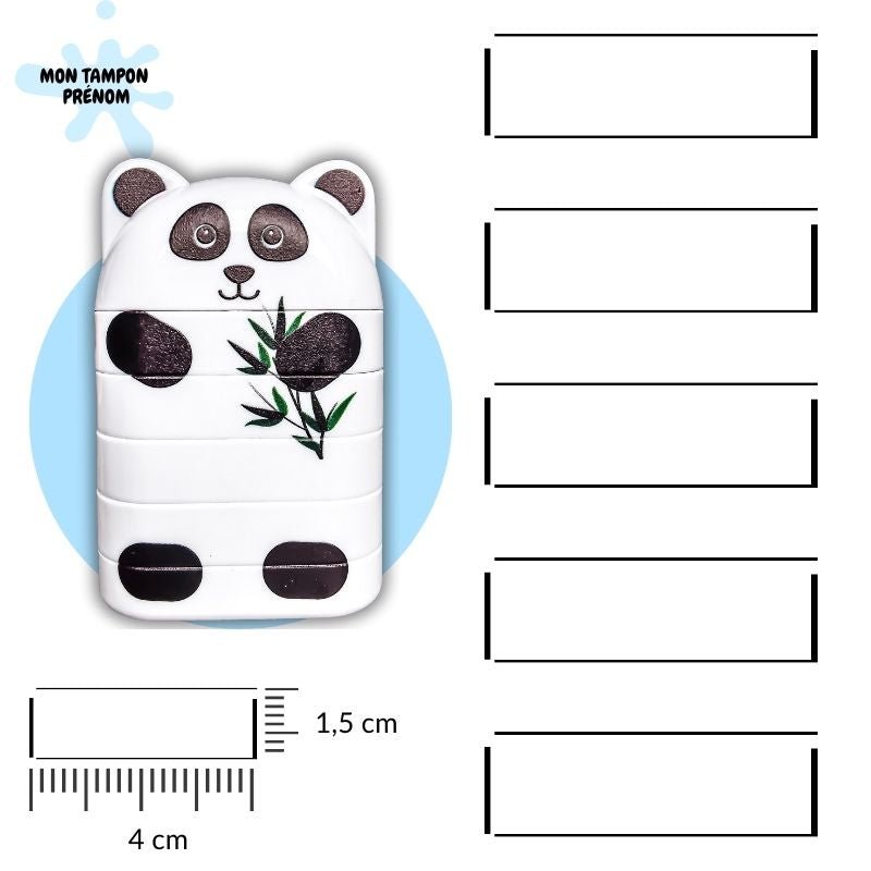 Tampon Marqueur 5 étages Panda - Mon Tampon Prénom