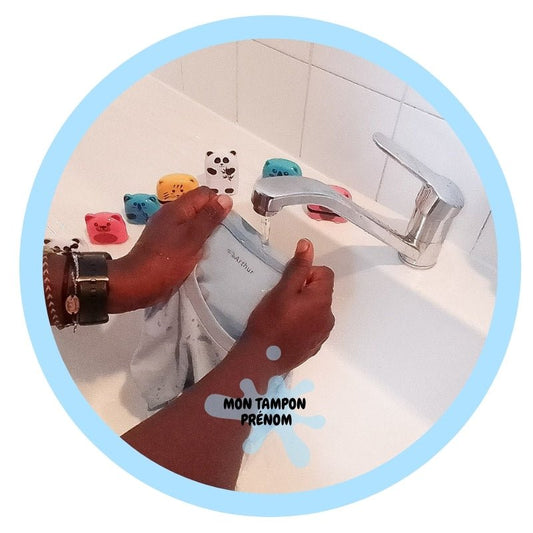 Tampon pour marquer Prénom Personnalisé - Crèche et École 🌸 Petit Cœur Rose - Mon Tampon Prénom