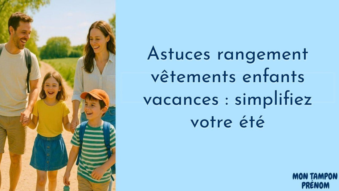 Astuces rangement vêtements enfants vacances : simplifiez votre été - Mon Tampon Prénom
