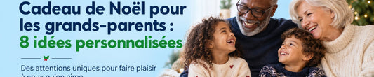 Cadeau de Noël personnalisé pour les grands-parents avec prénoms des petits-enfants - Mon Tampon Prénom