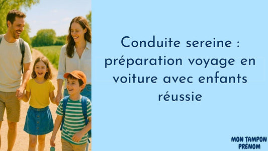 Conduite sereine : préparation voyage en voiture avec enfants réussie - Mon Tampon Prénom