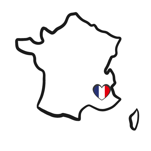 Tampons personnalisés fabriqués en France avec soin dans les Hautes-Alpes.