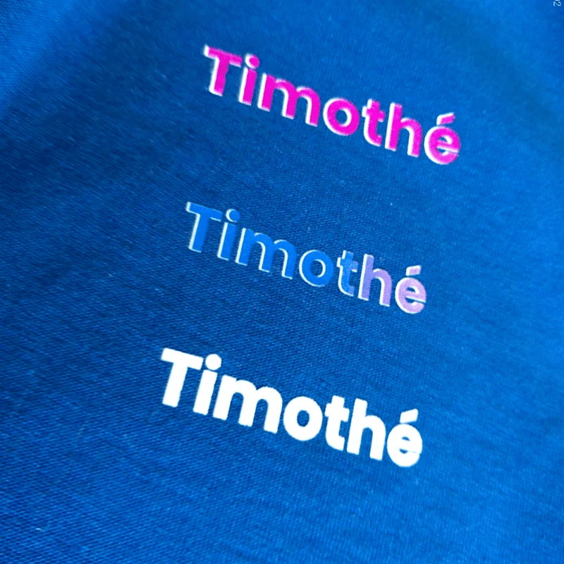 Plaquette prénoms personnalisée à repasser | Marquage vêtements enfant - Thermocollant - Mon Tampon Prénom