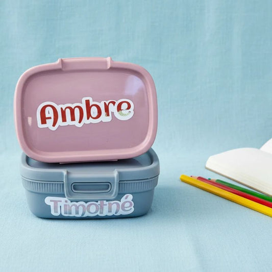 Sticker Prénom Bubble Name - Étiquette Personnalisée Enfant Boîte à Goûter Gourde - stickers - Mon Tampon Prénom