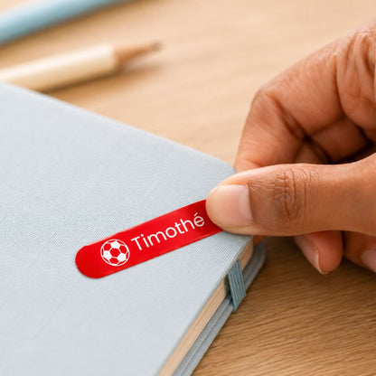 Stickers Prénom Personnalisés Objets, Fond Couleur au Choix - stickers - Mon Tampon Prénom