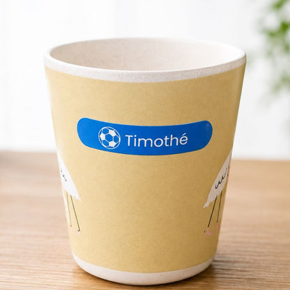 Stickers Prénom Personnalisés Objets, Fond Couleur au Choix - stickers - Mon Tampon Prénom