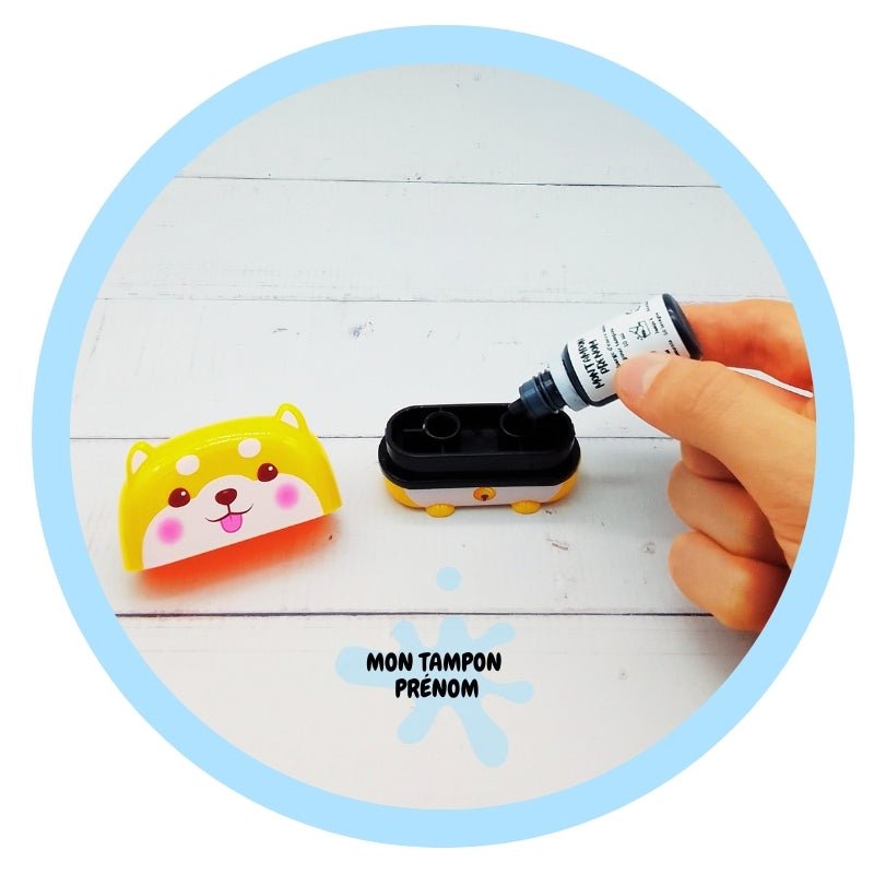 Tampon Personnalisé Chien - Pour Marquer Affaires d’École et Vêtements - Mon Tampon Prénom