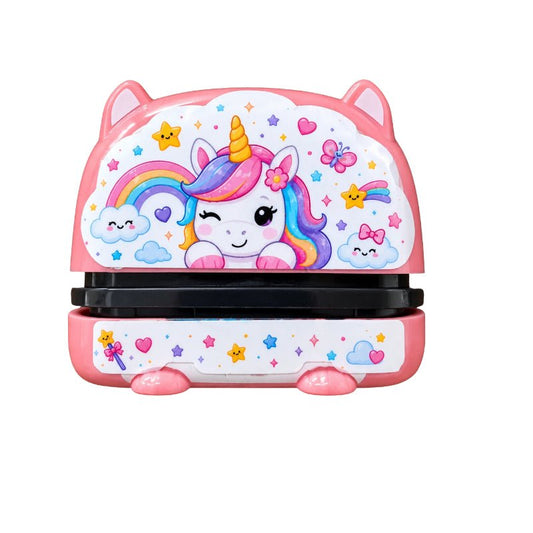 Tampon prénom édition rentrée univers licorne base rose