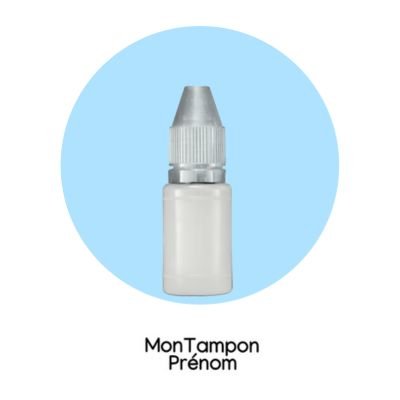 Recharge encre blanche pour tampon encreur personnalisé - 10ml - Mon Tampon Prénom