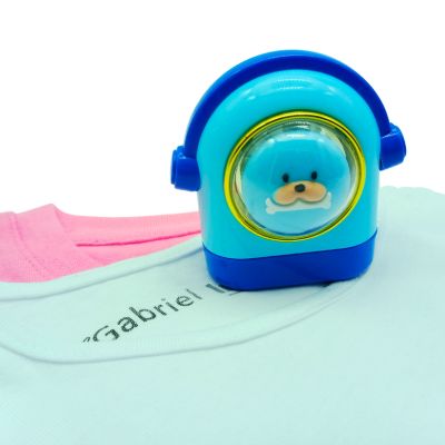 Tampon Personnalisé Enfant - Forme Chien Mignon Bleu - Durable & Efficace - Mon Tampon Prénom